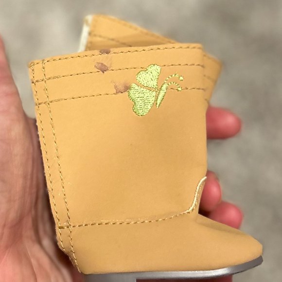 American Girl Company True Spirit Outfit Boots Doll Shoes Embroidered Butterfly - Picture 2 of 4